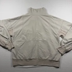 Free People Movement Oversized 1/4 Zip Pullover Women’s Large Beige Sweatshirt thumbnail 2