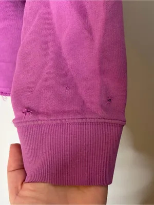 Pact Medium Cropped Crewneck Sweatshirt in Bright Orchid Pink thumbnail 6