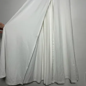 Dress Day White Maxi Dress‎ Womens Large V Neck Empire Waist Flowy Boho Formal thumbnail 7