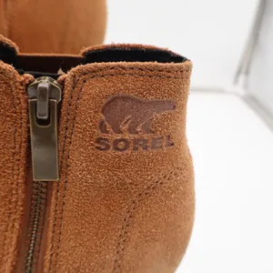 Sorel Ankle Boots Womens 8 Lolla II Tan Suede Wedge Side Zip Excellent thumbnail 3