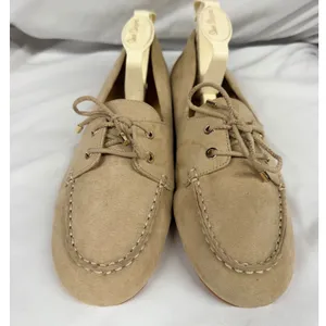 J.Crew NWOT $148 Women's Light Khaki Boat Shoes Sz 9 thumbnail 3