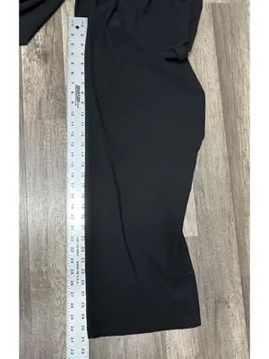 Halara Pants Large Tall Black High Waisted Wide Leg Pull On Stretch Lounge NWT thumbnail 9