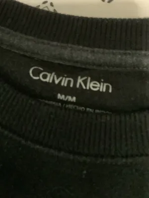 Calvin Klein Women’s Medium Black Pullover Sweater Logo Long Sleeve Dark Warm thumbnail 2