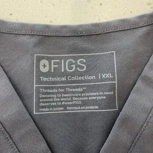 Figs Casma Three-Pocket Scrub‎ Top Charcoal Gray Size XXL thumbnail 3