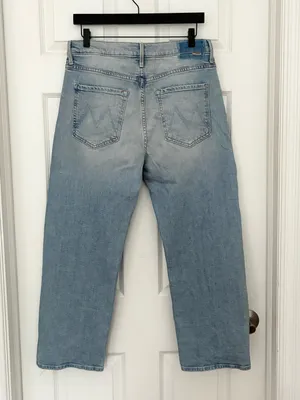 Mother The Ditcher Crop Color-block Denim Jeans, Pre-Party, Size 28 thumbnail 9