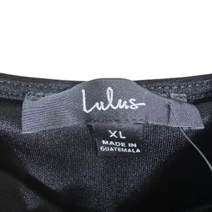 NWT Lulus Social Sensation Mini Dress Solid Black Classic Side Slit Size XL thumbnail 7