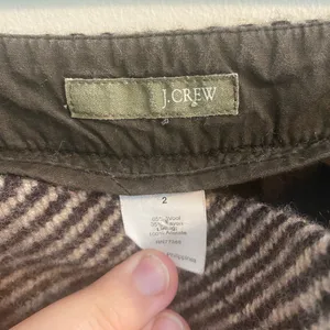 Women's Lined‎ Brown Houndstooth J. Crew Mini Skirt Wool Blend 5-Button Size 2 thumbnail 3
