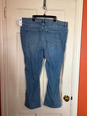 Hollister Jeans Women Hi-Rise Straight Distressed Denim 18 Short New thumbnail 7