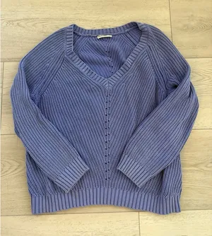 Marine Layer Sweater Womens Small Purple Crop Cardigan V Neck Knit Pullover thumbnail 1