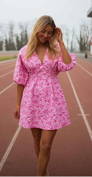 Easy clothes pink dress Size M thumbnail 1