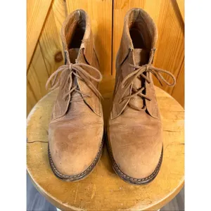 Steve Madden Jasperr Cognac Leather Lace Up Booties Womens 9 Stacked Heel thumbnail 2