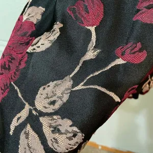 Anthropologie Hutch Black Red Floral Cowl Neck Knee Length Dress Womens 6 Formal thumbnail 8