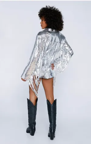 Nasty Gal Sequin Romper  thumbnail 3