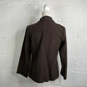 Eileen‎ Fisher Women's Brown Cotton Blend 3-Button Blazer Size Small thumbnail 3