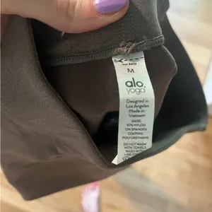 Alo Yoga Faux Leather Airbrush High-Waist Leggings “Hot Cocoa” thumbnail 6