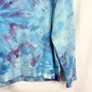 Levis XL Sweatshirt Handmade Tie Dye Crew‎ Neck Pullover Blue Purple 1660 thumbnail 6