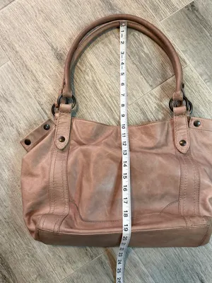 Frye Melissa Tote Shoulder Bag Distressed Tan Leather Boho Gypsy Hippy thumbnail 6