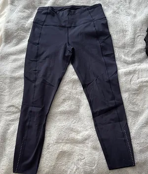 VGC Women’s Lululemon Navy Nulux 19 Cropped Leggings Size 8 thumbnail 1