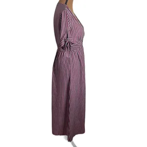 Urban Outfitters Plunging short sleeve striped empire waist midi shirt dress S thumbnail 5