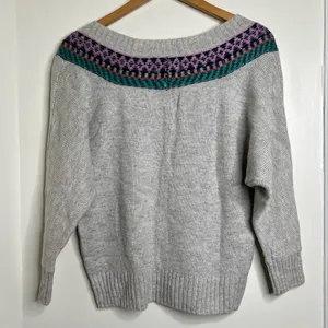 American Eagle Outfitters AEO Wool Blend Deep V Sweater Size Large Dolman Sleeve thumbnail 6