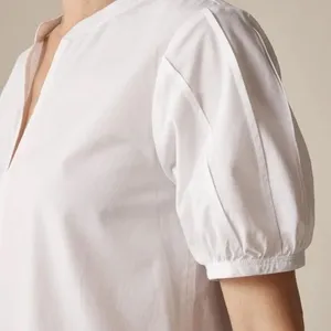 NWT!! J. CREW Delilah Dress‎ Cotton Poplin Solid White Mini Ruffle Small Tall ST thumbnail 5