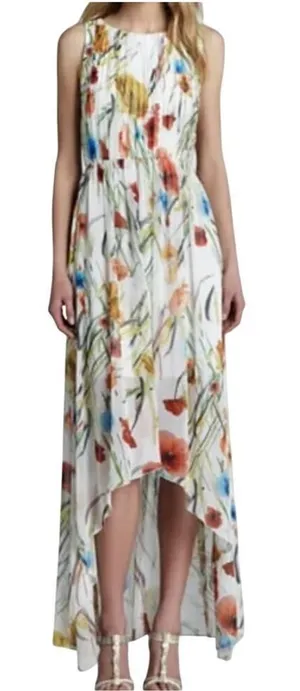 Wedding Guest Dress Size 0 Alice Olivia Mel Open Back High-Low Exotic Poppy Maxi thumbnail 1