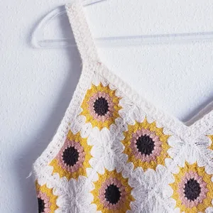 Altar'd State Crochet Sunflower Cropped Tank Top thumbnail 3