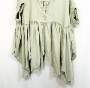 Free People Sugar Rush Babydoll Asymmetrical Hem Short Sleeve Top thumbnail 6