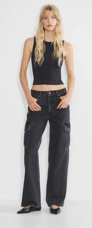 Aritzia Denim Forum The Farrah Hi-rise Cargo Jean Size 24 thumbnail 1