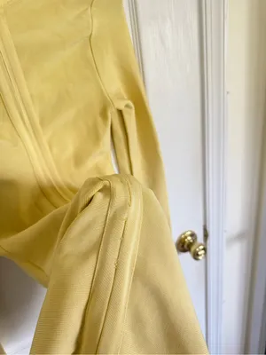 House of CB GIACOMINA Yellow Long Sleeve Bandage Dress With Hook & Eye Details thumbnail 9