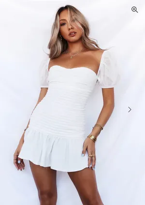 Hello Molly St Cloud Mini Dress White thumbnail 1