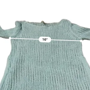 Eileen Fisher Organic Linen Light Blue Open Knit Slub Tunic Sweater Top‎ Sz S thumbnail 9