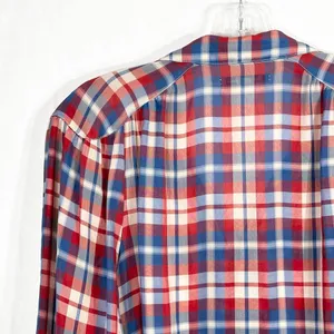 Madewell Broadway & Broome Size Large Top Pemberley Blouse‎ Silk Plaid 1236 thumbnail 10