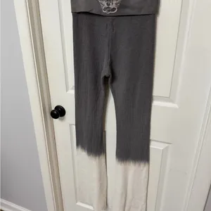 Boys Lie Silver Lining Thermal fold over legging Pants ★ Gray‎ Dip Dye large thumbnail 7