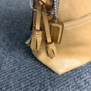 Coach Ergo Tan Glovetanned Leather Flap Shoulder Bag F10204 Tassel Vintage thumbnail 5