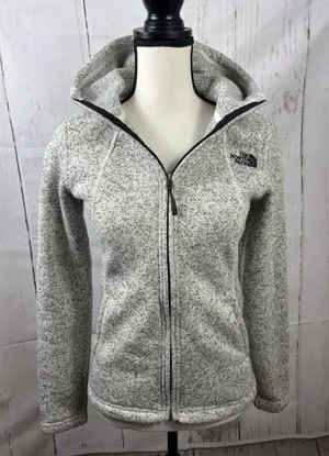 The North Face Crescent Full Zip Hoodie Women's XS Gray Hooded Pockets Outdoor thumbnail 1