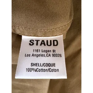 STAUD Cargo Skirt Womens XL NEW Tan Cotton Midi Drawstring Toggle Utility‎ Skirt thumbnail 4