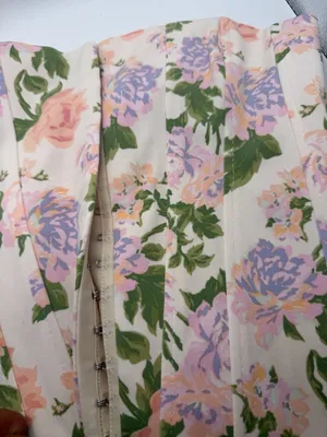 Zara Floral Print Corset Bustier Top thumbnail 3