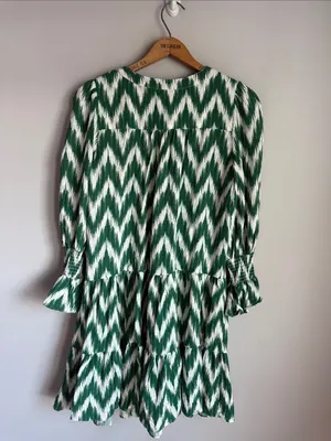 TUCKERNUCK Pomander Place green IKAT Kenzo Dress Small thumbnail 3