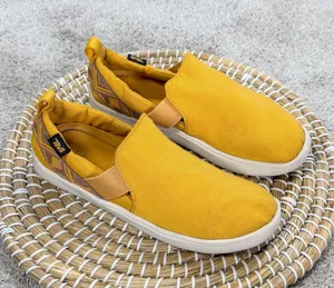 Teva Women’s Voya Slip On Shoes Flat Lightweight in Yellow Sunflower 7 thumbnail 1