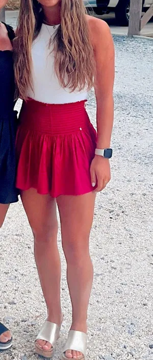 Pink silk shorts thumbnail 1
