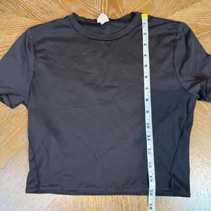 Lululemon‎ Ultra Soft Nulu Crewneck Cropped T-Shirt Black W3HPQS Small thumbnail 8