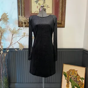 NWT Highline Collective Starry Night Velvet Long Sleeve Mini Dress Sz L 💛🎀 thumbnail 3