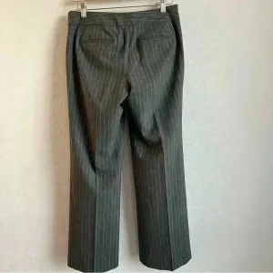 Banana Republic Women’s Gray Wool Lined‎ Stretch Pinstripe Dress Trouser Pants 6 thumbnail 2