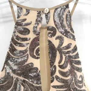 Show Me Your Mumu Gomez Mini Homecoming Dress Women M‎ Silver Sequin Party Boho thumbnail 9