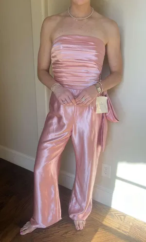 LAN Ting Bride Dress Pink Size 6 thumbnail 1