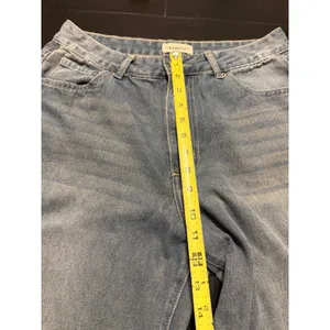 Bamboo Women‎ Wide Leg High Rise Light Wash Denim Jeans Size 13/31 Cotton thumbnail 4