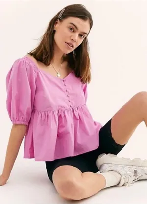 Free People Veronica Sweetheart Blouse thumbnail 1