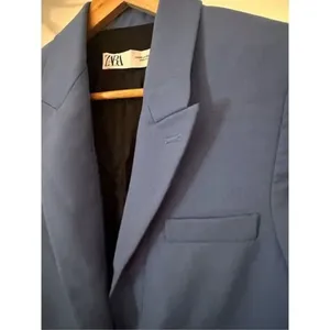 Zara Blue Blazer Women Extra Small Size thumbnail 4