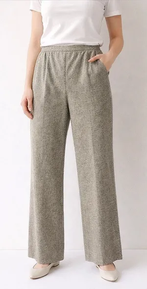 Ann Taylor Wide Leg Wool Blend Pants Size 8 Career Professional thumbnail 1